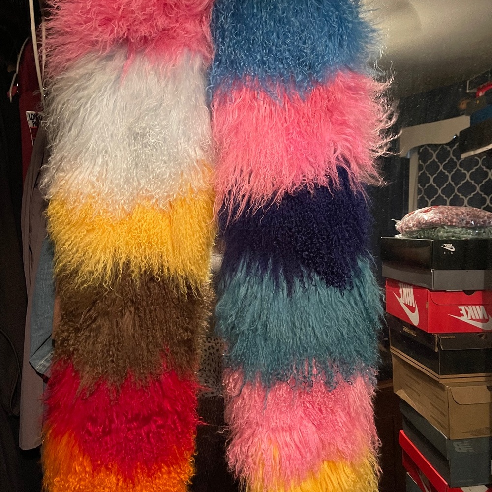 Real fur scarf